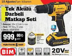 SGS TEK AKÜLÜ DARBELİ MATKAP SETİ